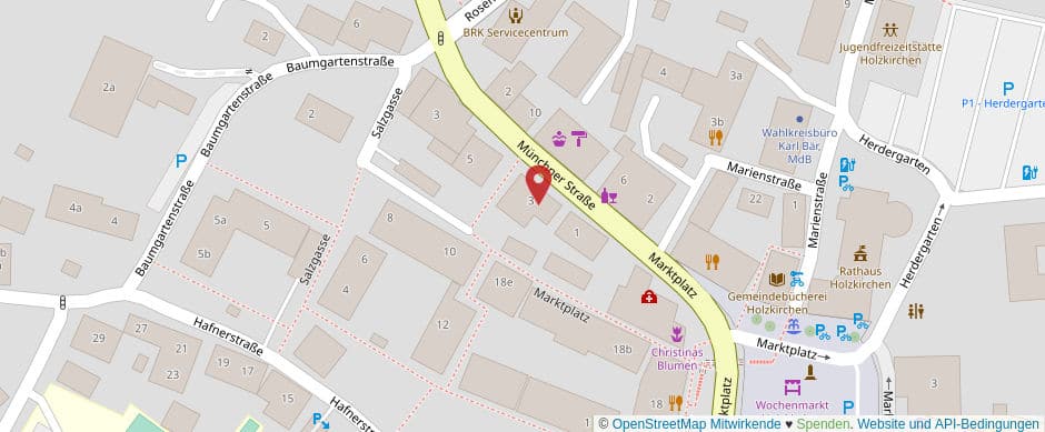Anfahrt zur Praxis mit OpenStreetMap